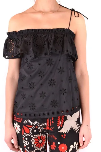 Red Valentino Sleeveless Top In In Black