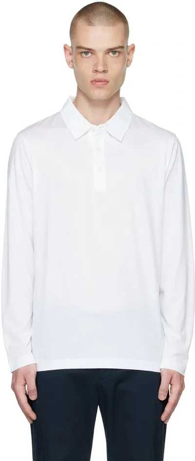 Sunspel White Classic Polo In Whaa - White