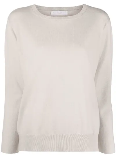 Fabiana Filippi Crew-neck Knit Jumper In Neutrals