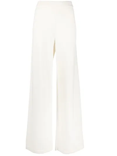 Fabiana Filippi Wide-leg Cashmere Trousers In White