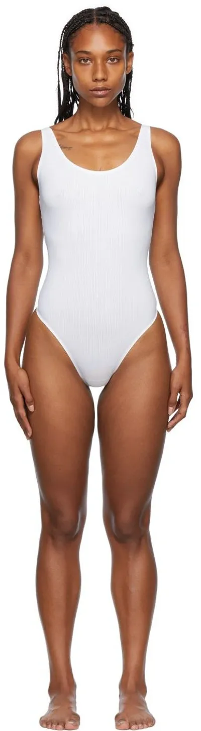 Wolford Jamaika Seamless Scoop-neck Tank Bodysuit In Pearl