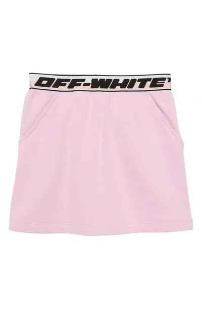 Off-white Kids' Girls Logo Industrial Sweat Skirt In Pink Black