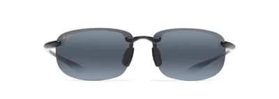 Pre-owned Maui Jim Ho'okipa Asian Fit Glänzend Schwarz (407n-02)