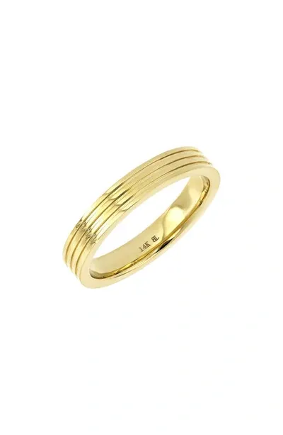 Bony Levy Stripe 14k Gold Ring In 14k Yellow Gold