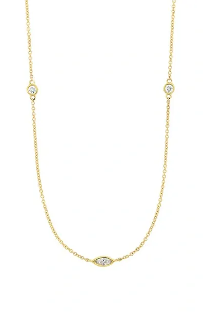 Bony Levy 18k Gold Diamond Station Necklace In 18k Yellow Gold