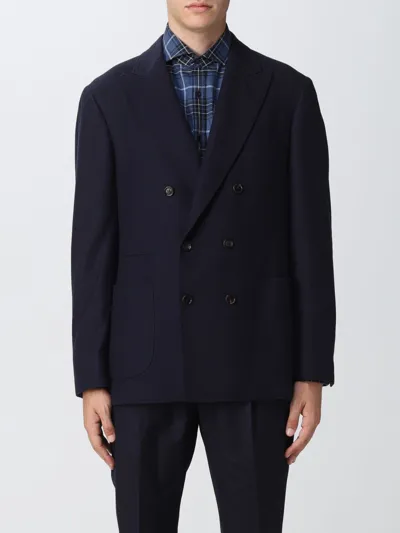 Brunello Cucinelli Blazer  Men In Blue