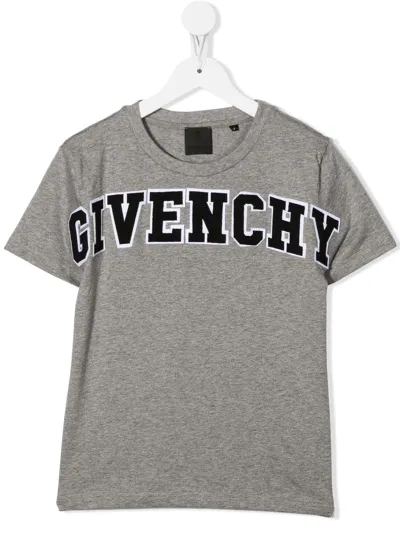 Givenchy Logo-appliqué T-shirt In Grey