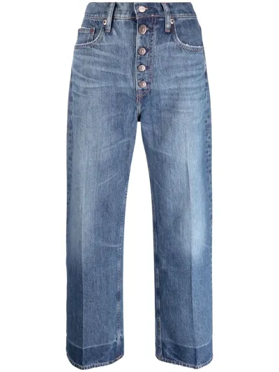 Polo Ralph Lauren Wide-leg Cropped Jeans In Blau