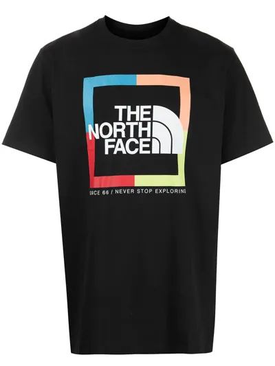 The North Face Logo-print Cotton T-shirt In Schwarz