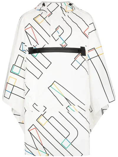 Templa X Olympics Logo-print Hooded Poncho In White