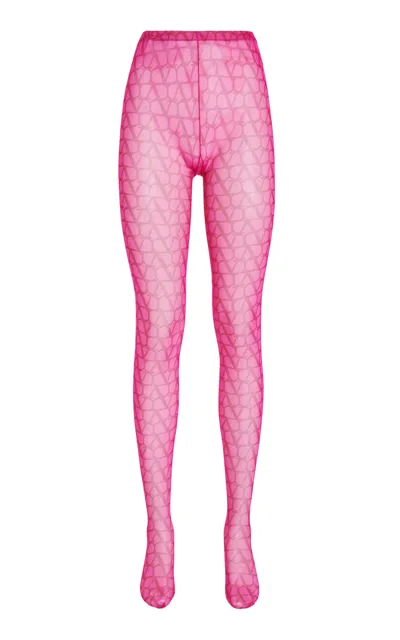 Valentino Garavani Vlogo Tights In Pink