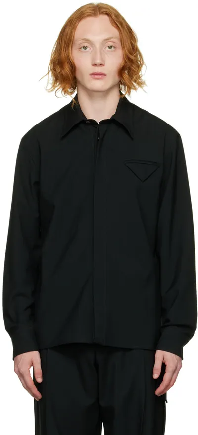 Bottega Veneta Black Wool Shirt