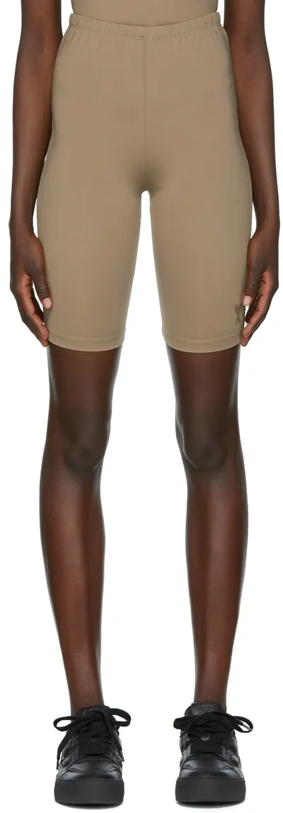 Ami Alexandre Mattiussi Taupe Ami De Cœur Shorts In 281 Taupe