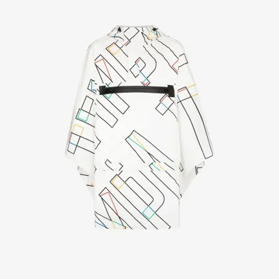 Templa X Olympics White Graphic Hooded Poncho