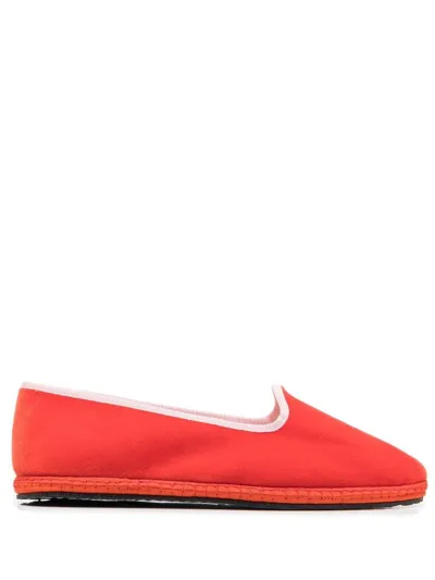 Scarosso Valentina Velvet Slippers In Red