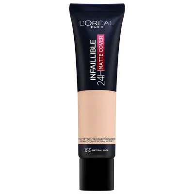 L'oréal Paris Infallible 32hr Matte Cover Foundation 30ml (various Shades) - 155 Natural Rose