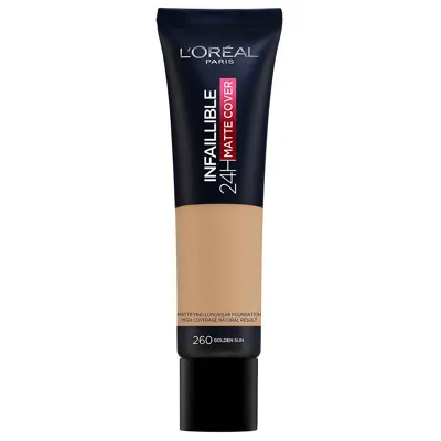 L'oréal Paris Infallible 32hr Matte Cover Foundation 30ml (various Shades) - 260 Golden Sun