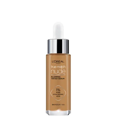 L'oréal Paris True Match Nude Plumping Tinted Serum (various Shades) - 5-6 Medium Tan