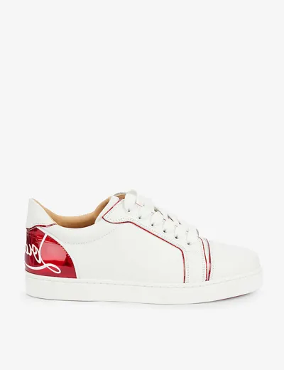 Christian Louboutin Fun Vieria Leather Trainers In Red