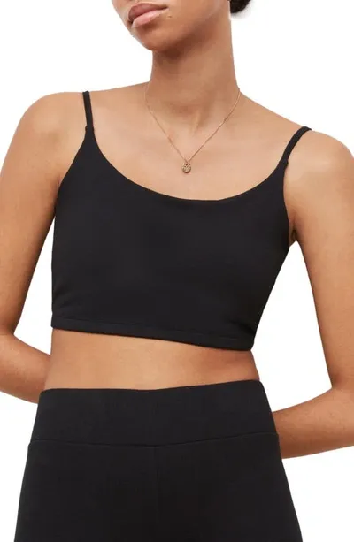 Allsaints Ariel Crop Camisole In Black