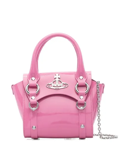 Vivienne Westwood Logo Top-handle Tote In Pink