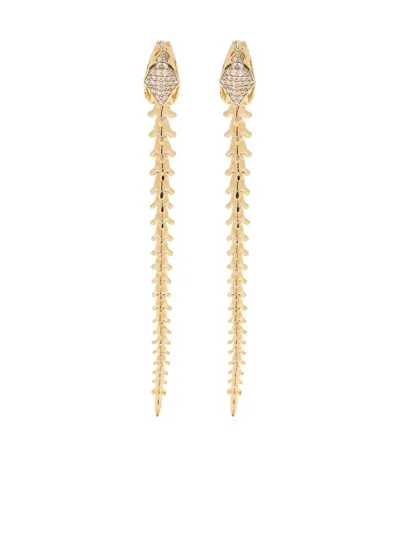 Shaun Leane Serpent Trace Yellow Gold-plated Vermeil Sterling Silver Diamond Earrings