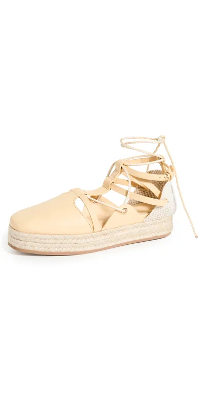 Ulla Johnson Imani Espadrille Flatform Sandals In Transparent Yellow