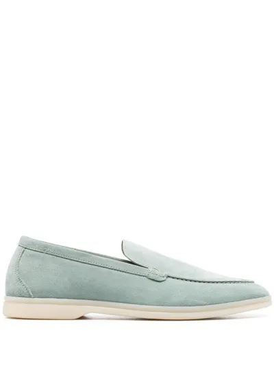 Scarosso Ludovico Suede Loafers In Green - Suede