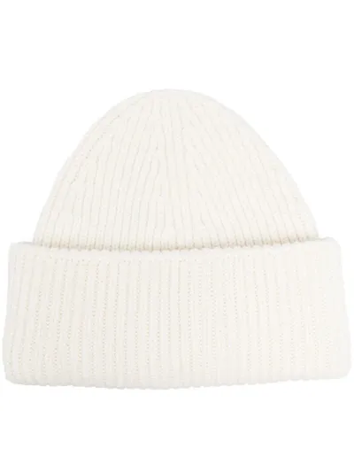 Fabiana Filippi Turn-up Knitted Hat In Beige