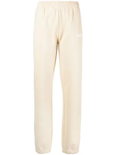 Jacquemus Le Jogging Logo Printed Track Pants In Neutrals