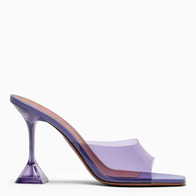 Amina Muaddi Sandal High Lupita Glass In Purple