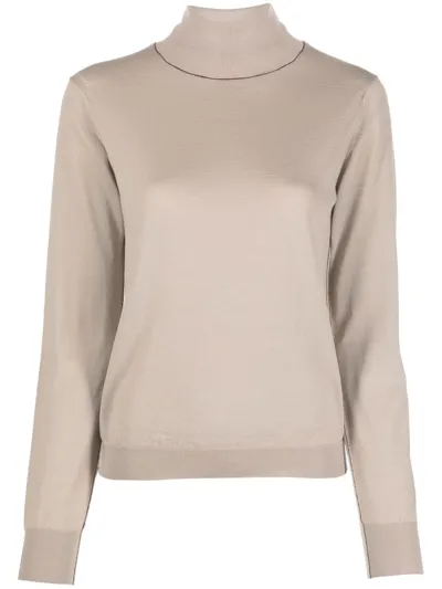 Maison Margiela Roll-neck Knitted Jumper In Neutrals