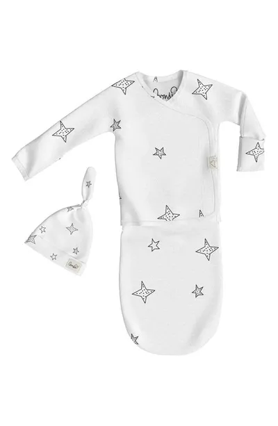 Bonsie Kids' Baby Skin To Skin Bodysuit Bag And Hat Set In Stars