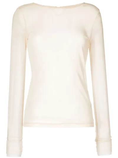 Muller Of Yoshiokubo Fine-knit Long-sleeve Top In Neutrals