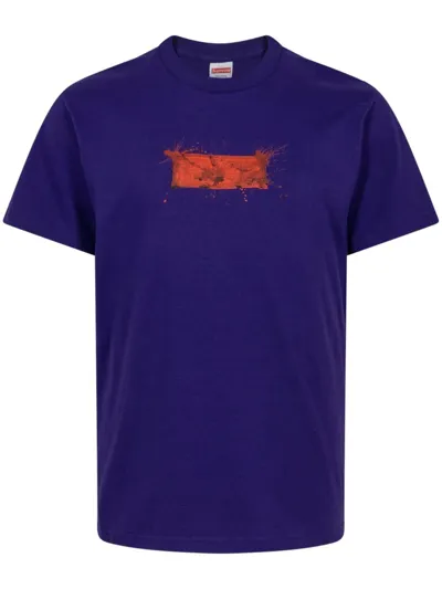 Supreme X Ralph Steadman Box Logo T-shirt In Purple