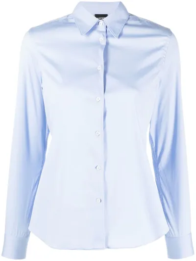 Aspesi Long-sleeved Shirt In Blue