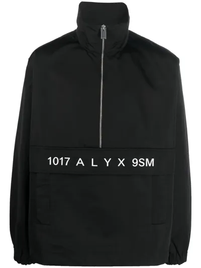 Alyx Logo-print Nylon And Cotton-blend Track Jacket In Black