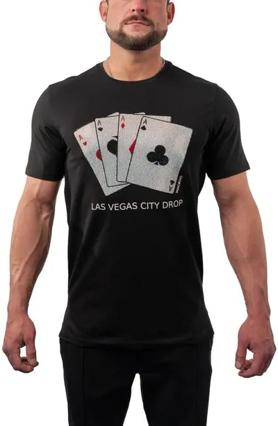 Maceoo Vegas City Graphic Tee In Black