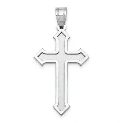 Pre-owned Accessories & Jewelry Herren Damen 14k Weiss Gold Massiv Leidenschaft Kruzifix Kreuz Religiös Anhänger