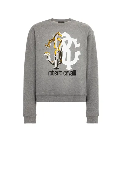 Pre-owned Roberto Cavalli Rc Monogram-print Sweatshirt