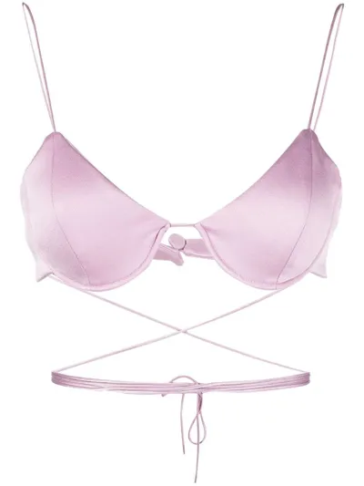 Alex Perry Wraparoiund Bralette In Violett