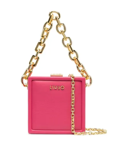 Liu •jo Box Chain-strap Tote Bag In Rosa