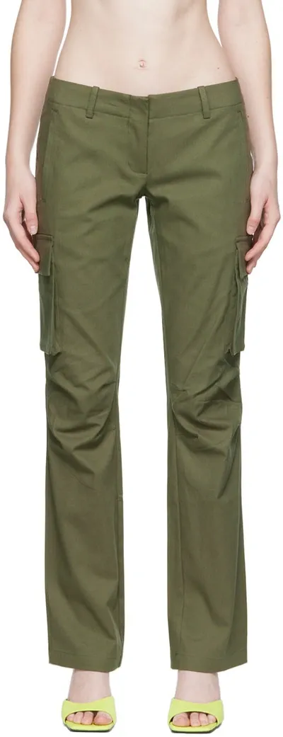 Miaou Green Raven Trousers In Moss