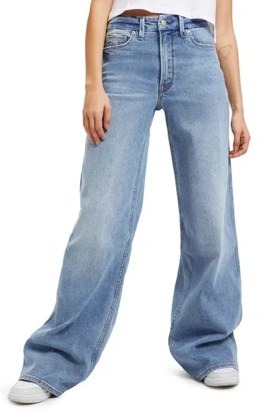 Good American Good Skate Wide Leg Jeans In Indigo