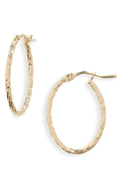 Bony Levy 14k Gold Diamond Cut Hoops In 14k Yellow Gold