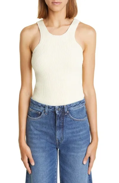 Totême Compact Rib Sweater Tank In Nude