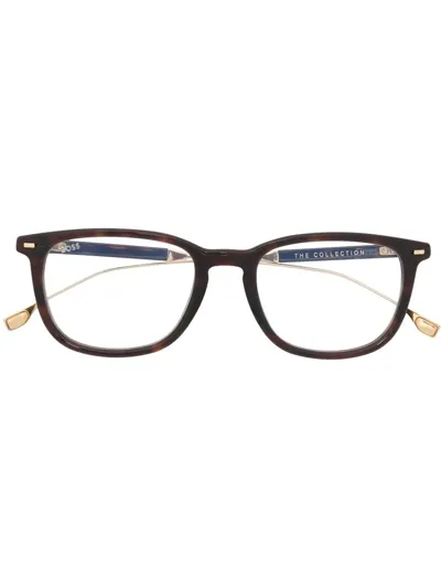 Hugo Boss Square-frame Optical Glasses In Brown