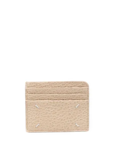 Maison Margiela Four-stitch Logo Cardholder In Nude