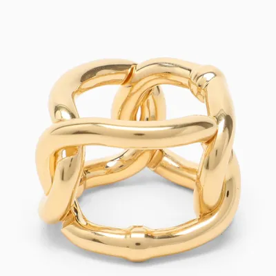 Bottega Veneta Chain-link 18kt Gold-plated Sterling-silver Ring