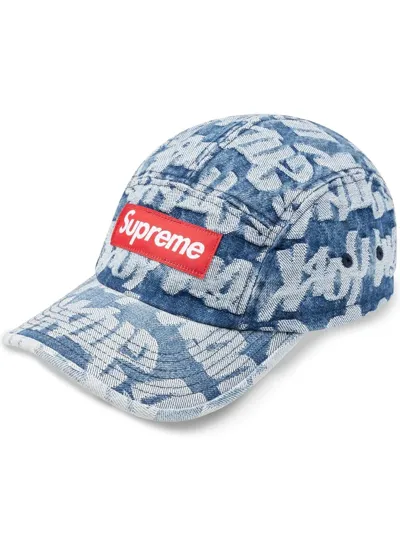 Supreme Jacquard Camp Cap In Blue